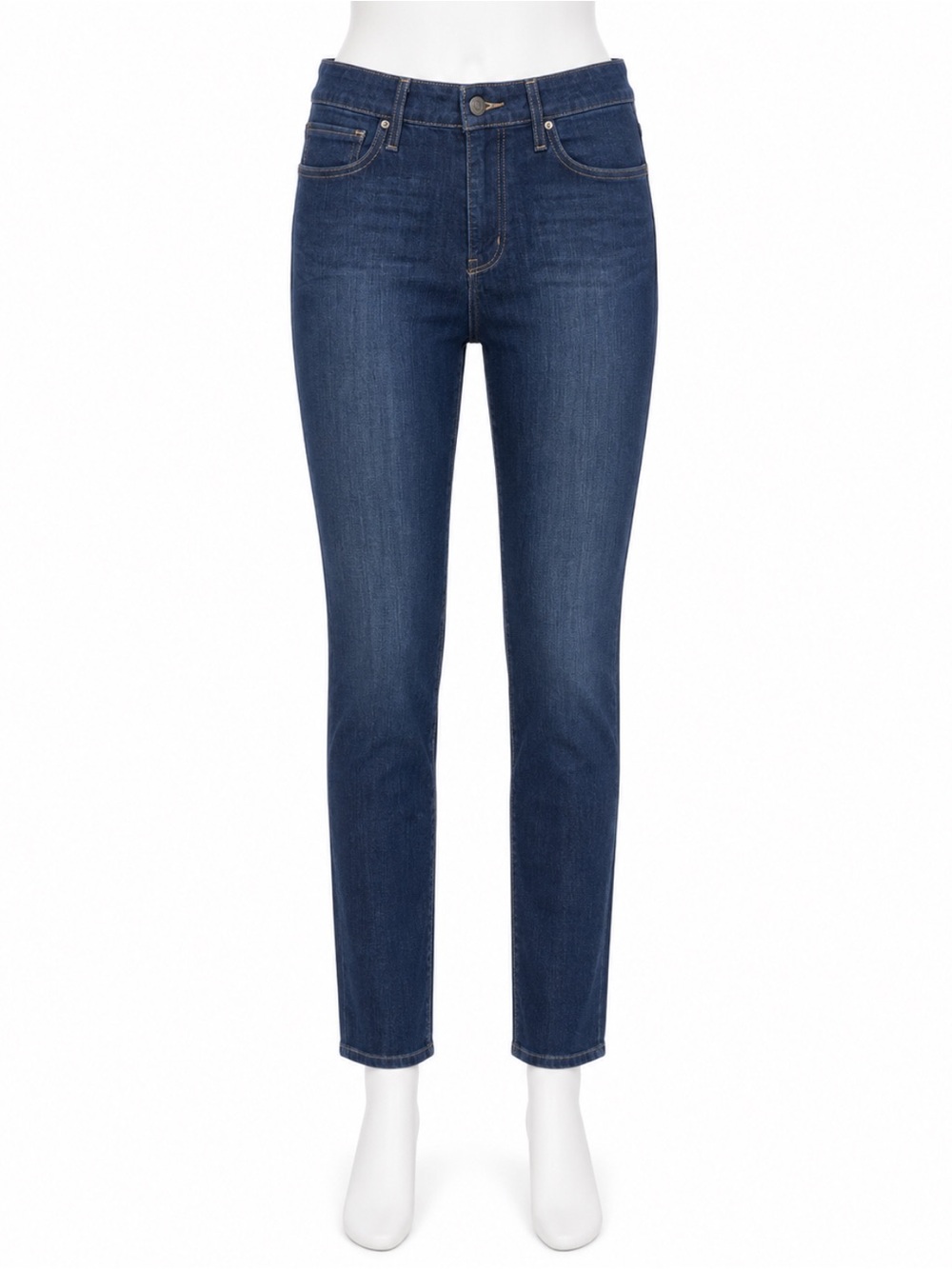 Classic High-Rise Skinny Jeans in Dark Blue